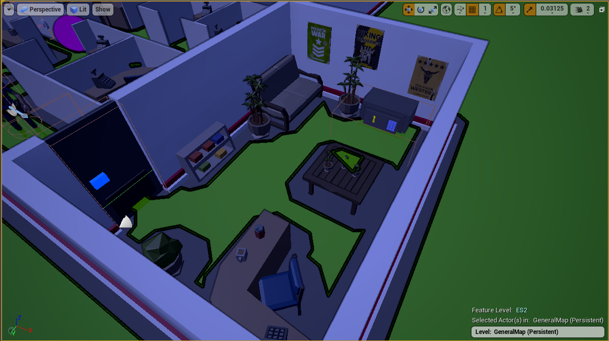 This was the first time i have to use a navigation mesh :) .